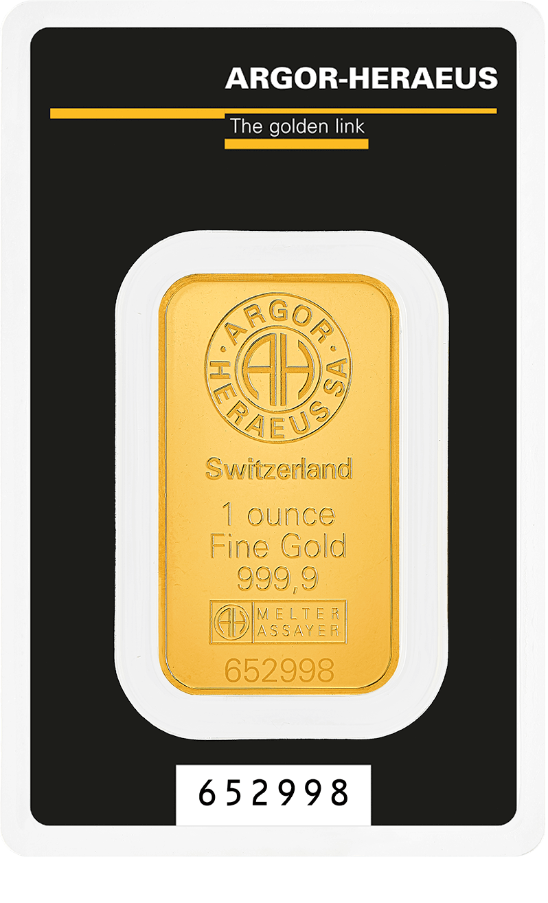 Argor-Heraeus aranyrúd, 1 uncia